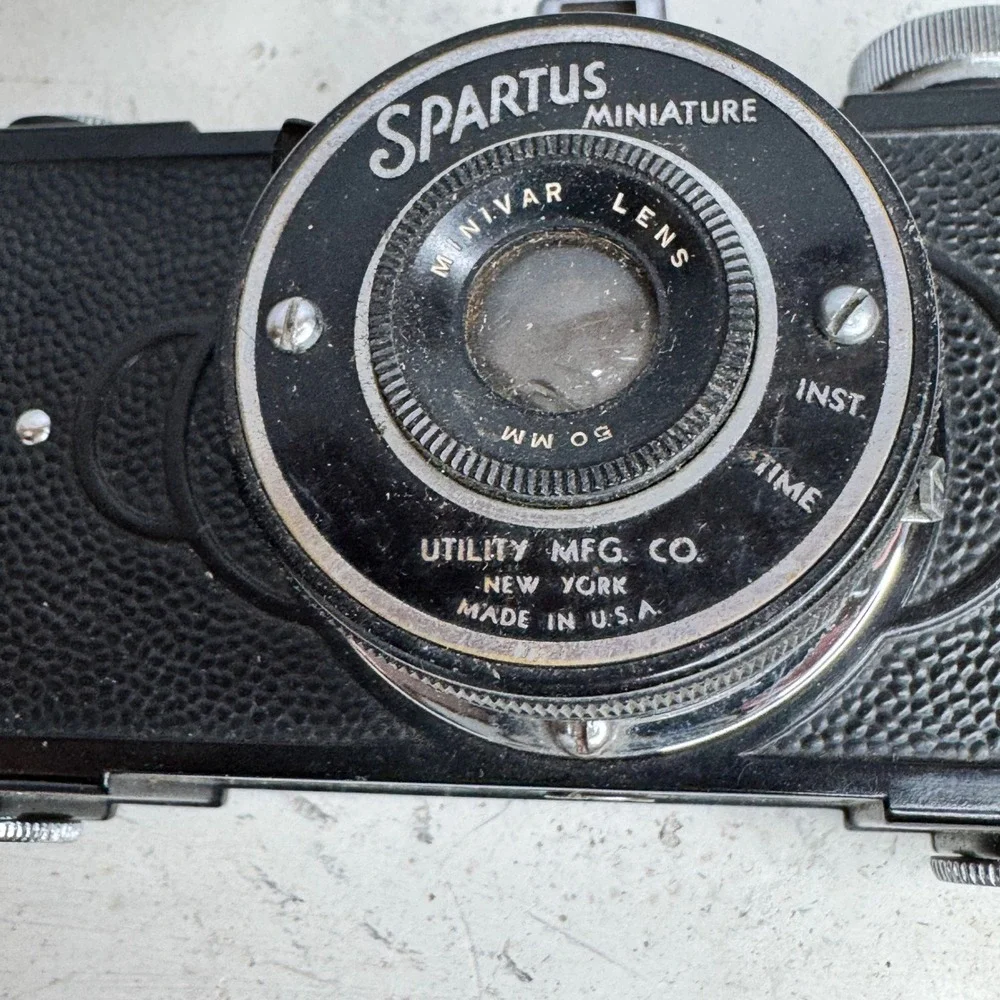 Vintage Spartus Miniature Camera Utility‎ Mfg Co. 50mm Lens Collectible Decor